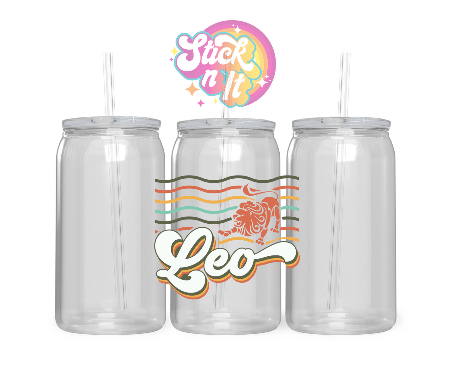 RETRO STYLE ZODIAC ACRYLIC CUPS - Stick N It