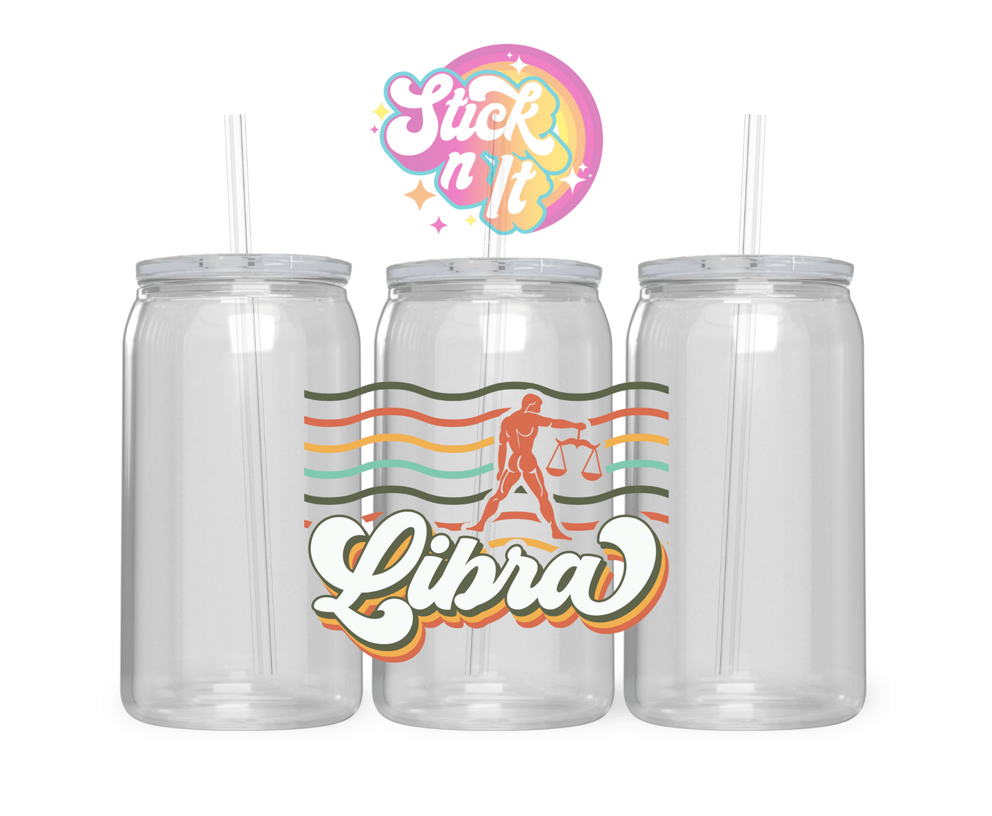 RETRO STYLE ZODIAC ACRYLIC CUPS - Stick N It