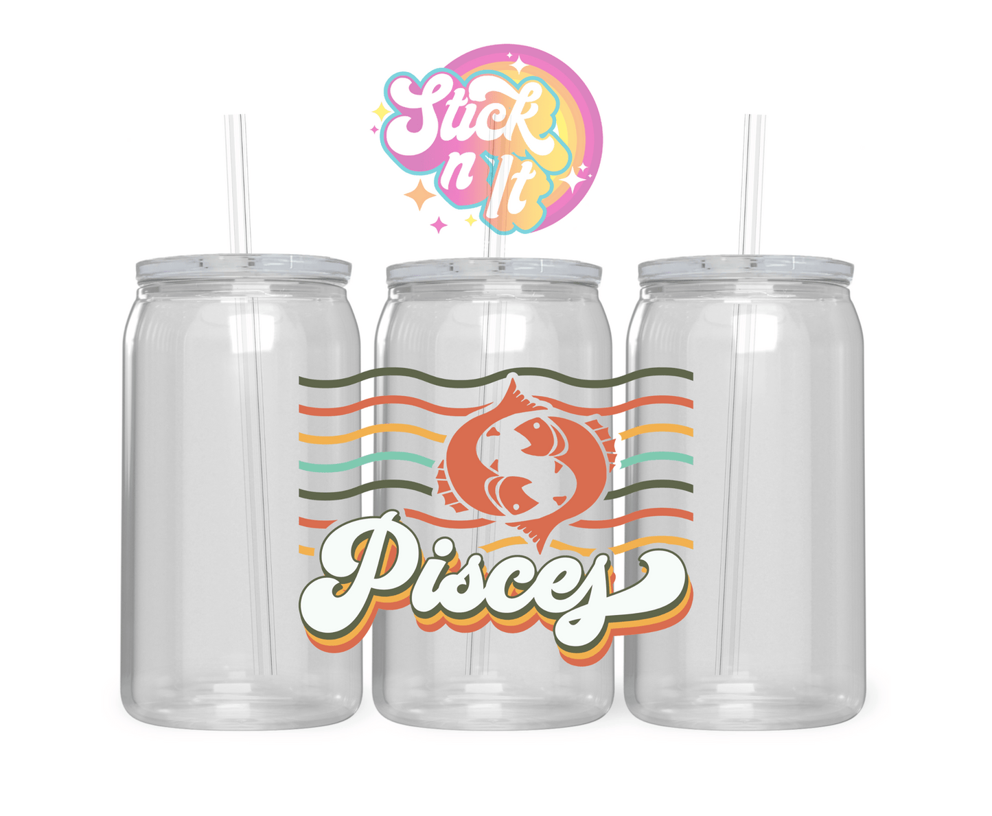 RETRO STYLE ZODIAC ACRYLIC CUPS - Stick N It
