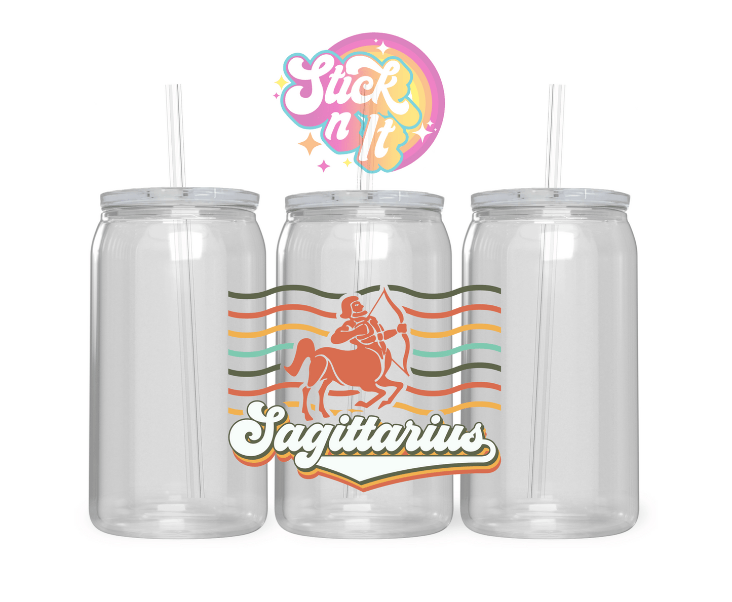 RETRO STYLE ZODIAC ACRYLIC CUPS - Stick N It