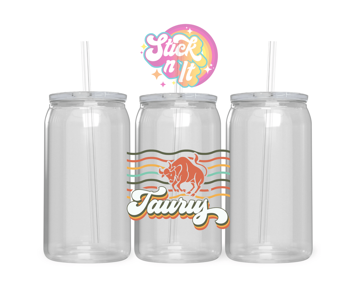 RETRO STYLE ZODIAC ACRYLIC CUPS - Stick N It