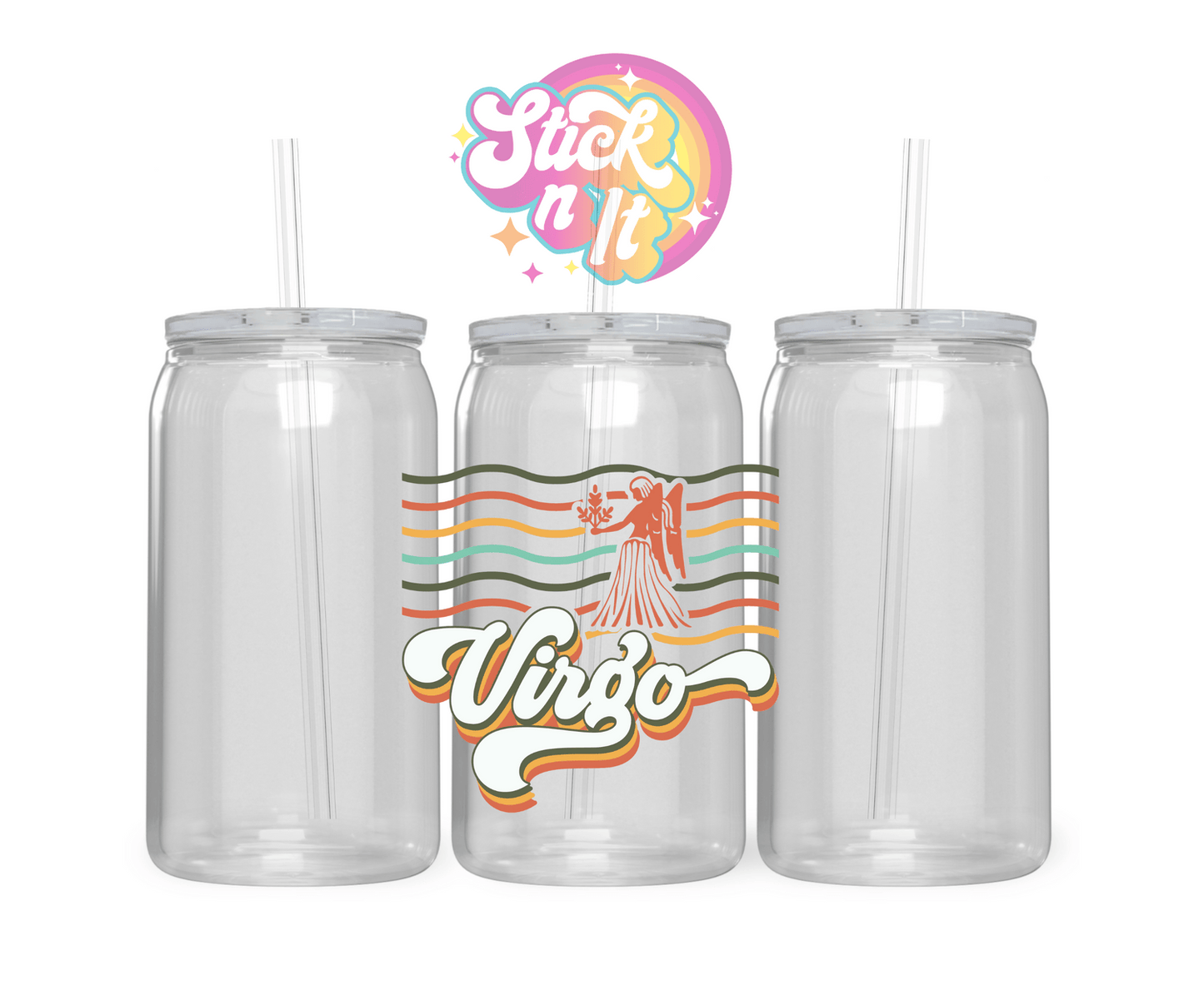 RETRO STYLE ZODIAC ACRYLIC CUPS - Stick N It