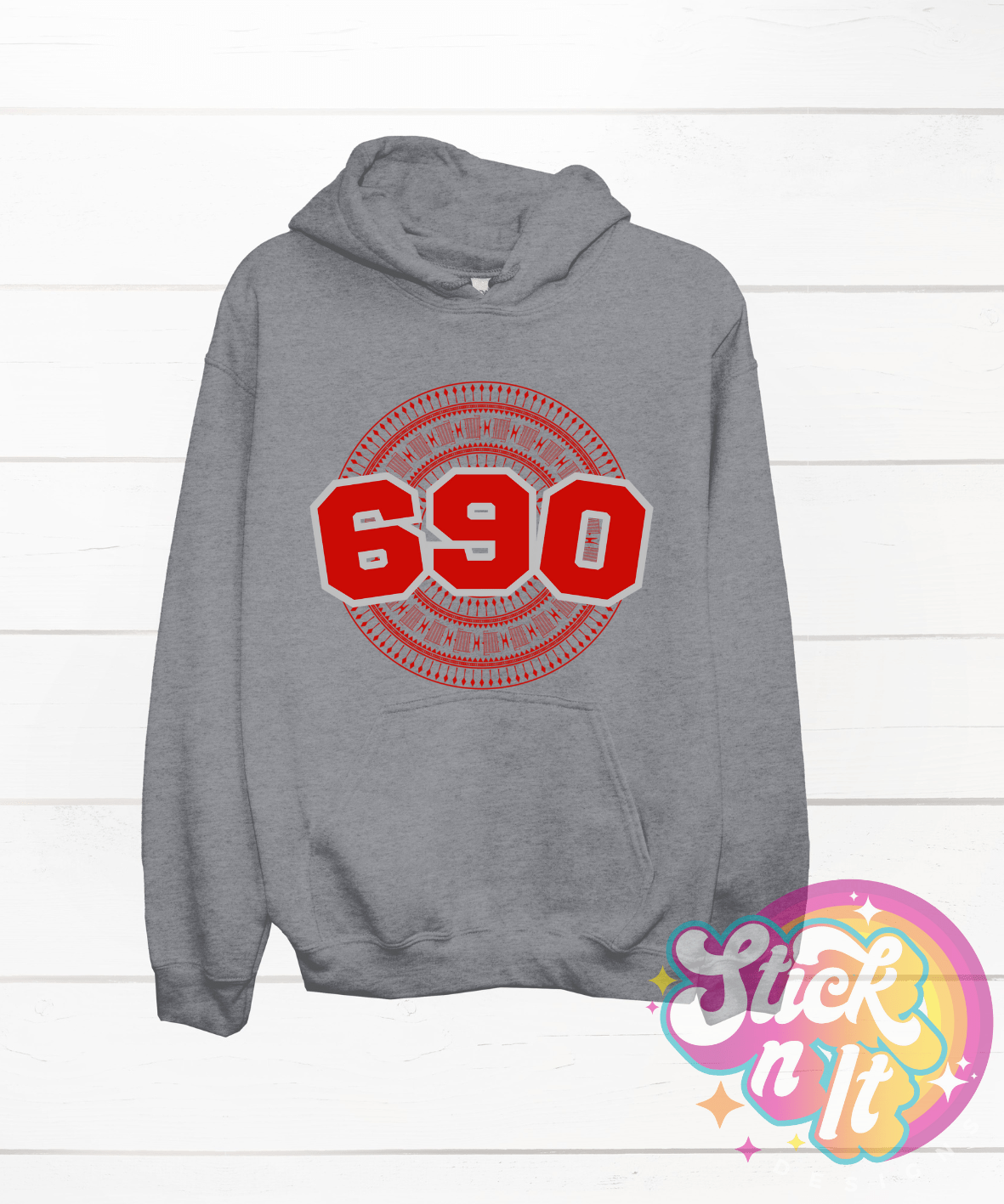 TOKELAU 690 GREY HOODIE - Stick N It