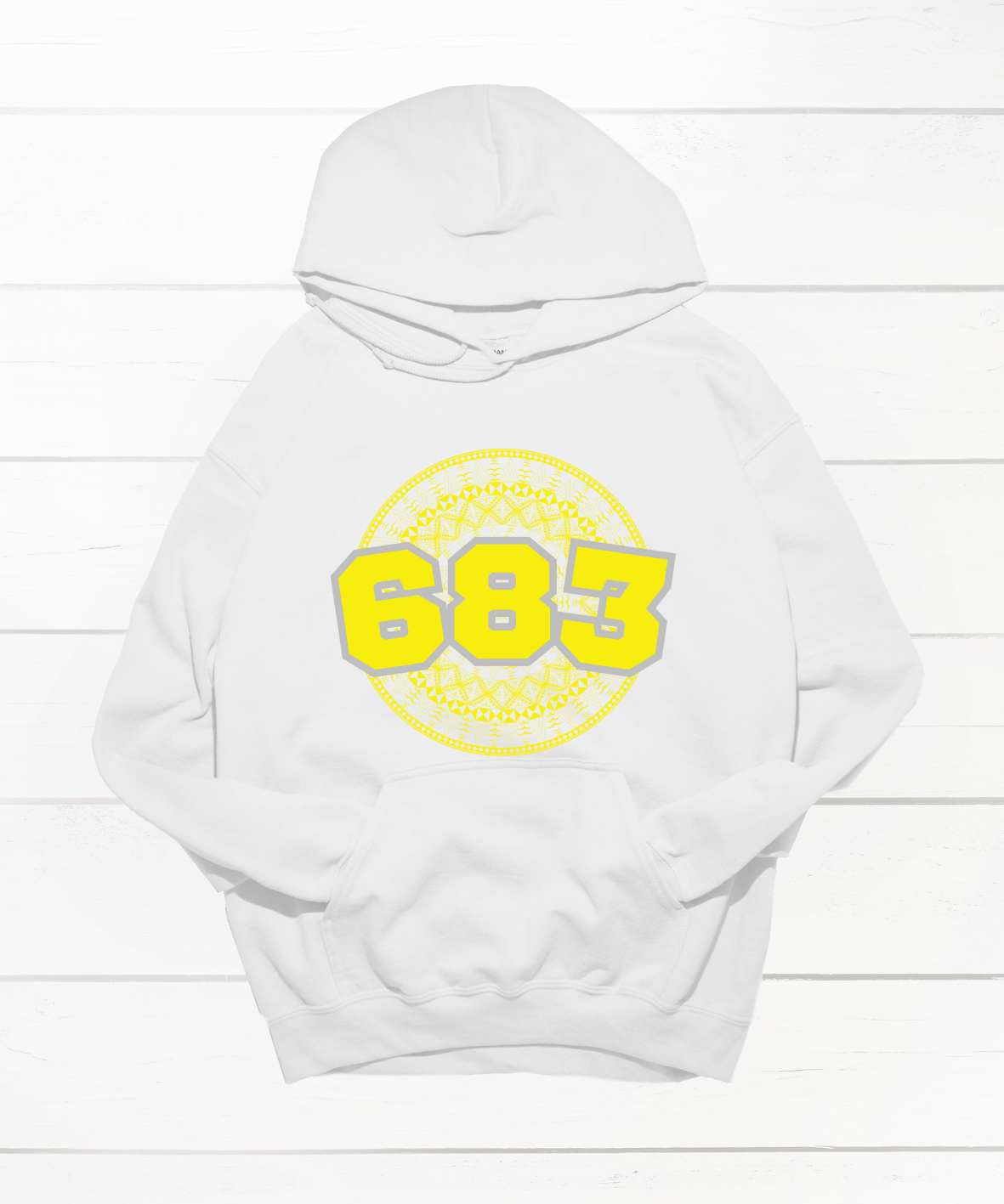 NIUE 683 WHITE HOODIE - Stick N It