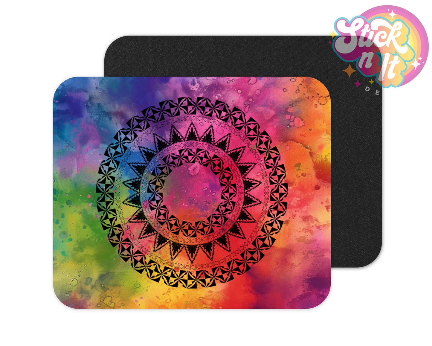 Neoprene mouse pad with Polynesian Tonga design