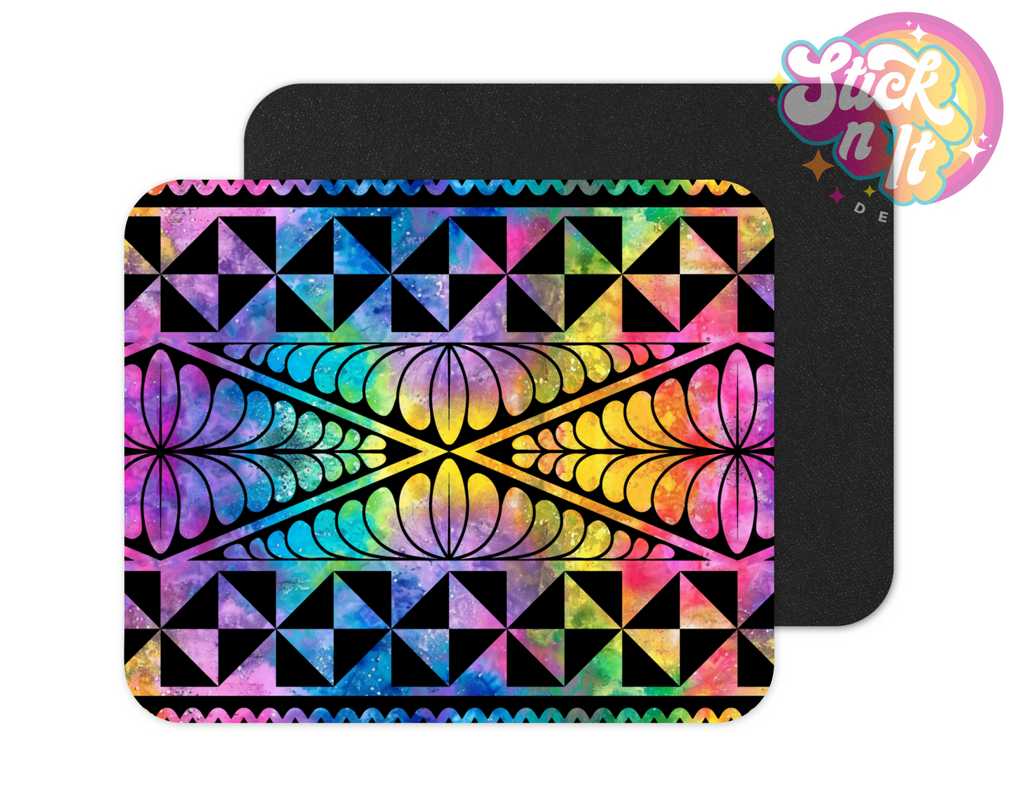 Neoprene mouse pad with Polynesian Tonga design