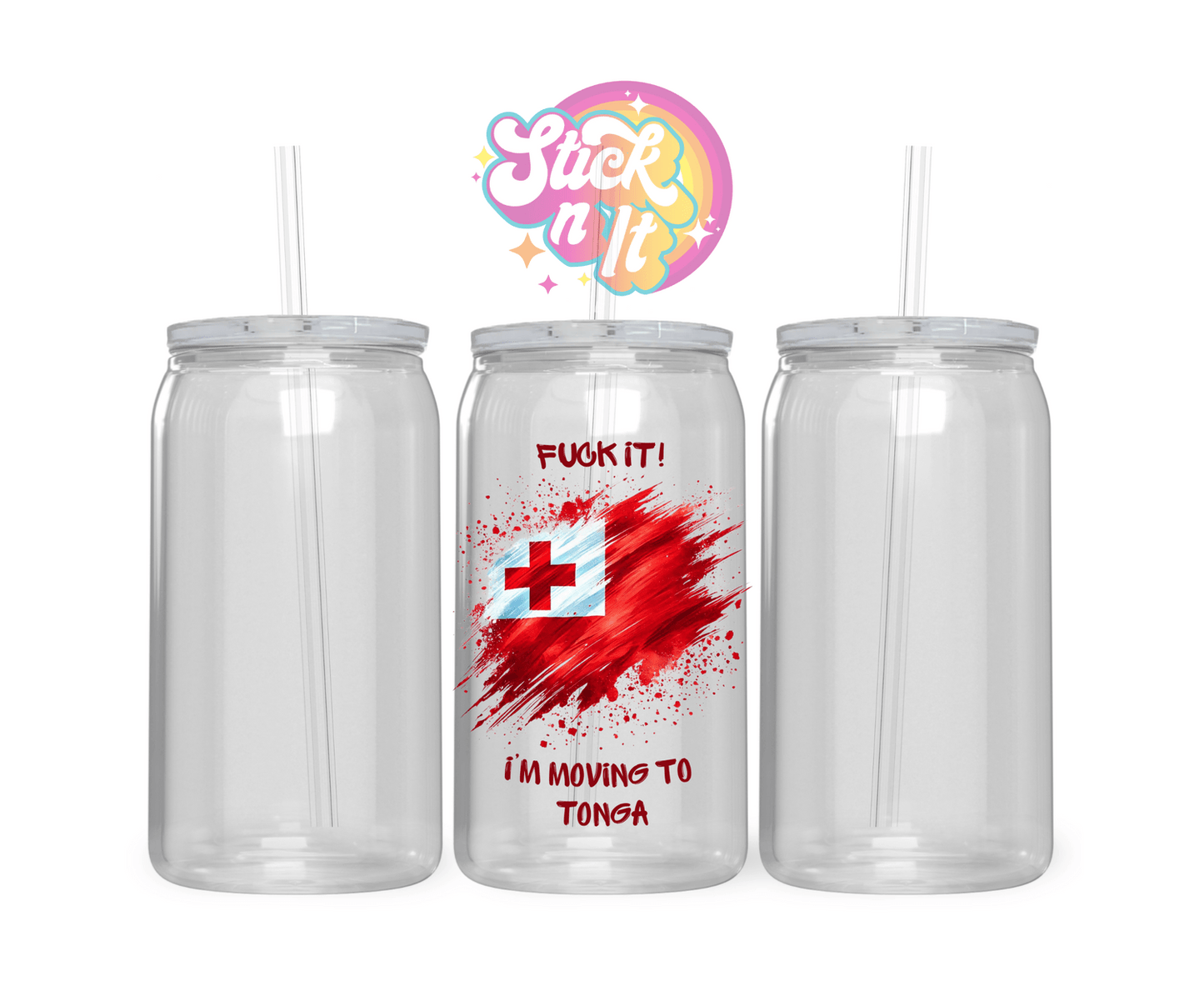 CHEEKY TONGA ACRYLIC CUP - Stick N It