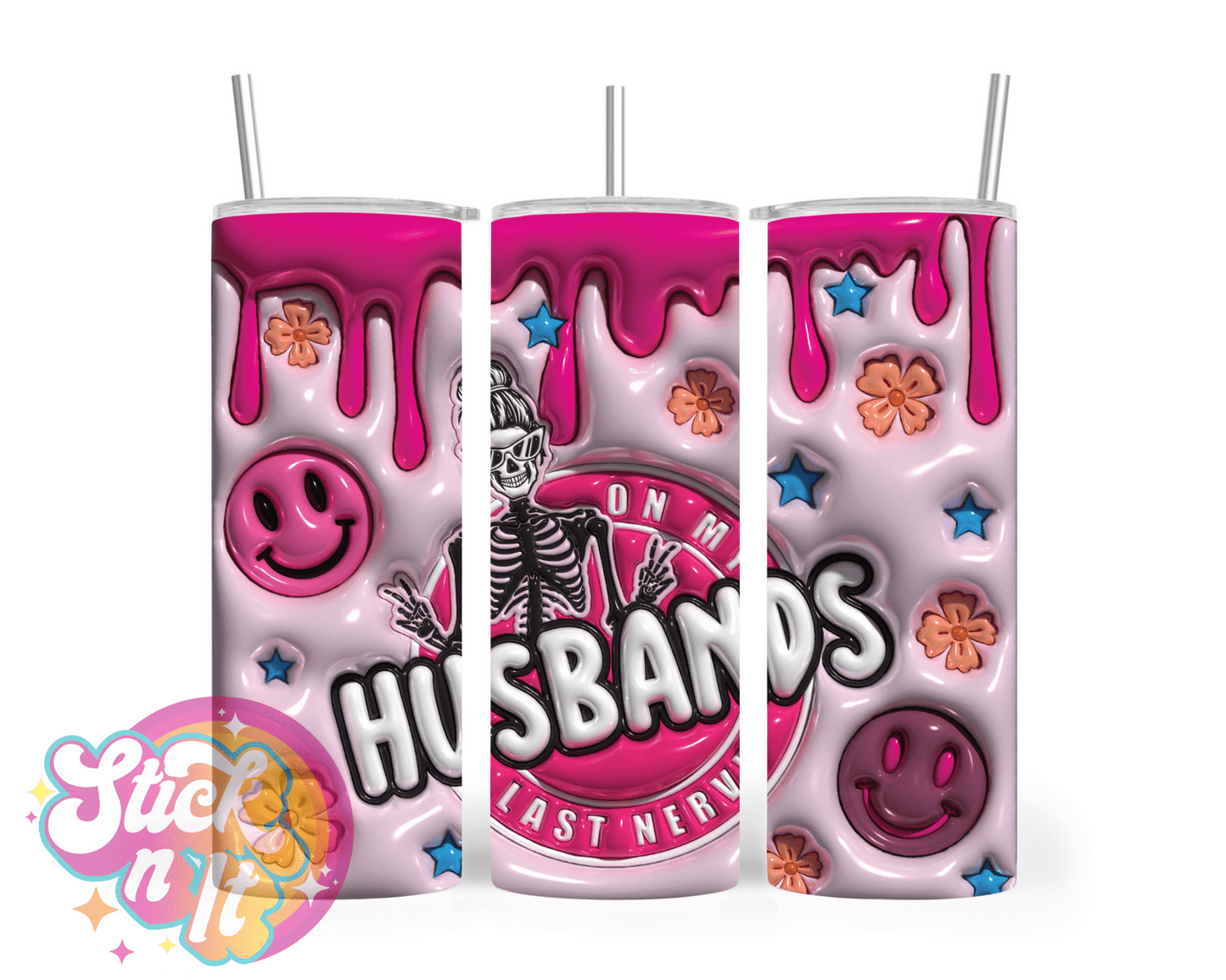 ON MY HUSBANDS LAST NERVE INSULATED TUMBLER - Stick N It