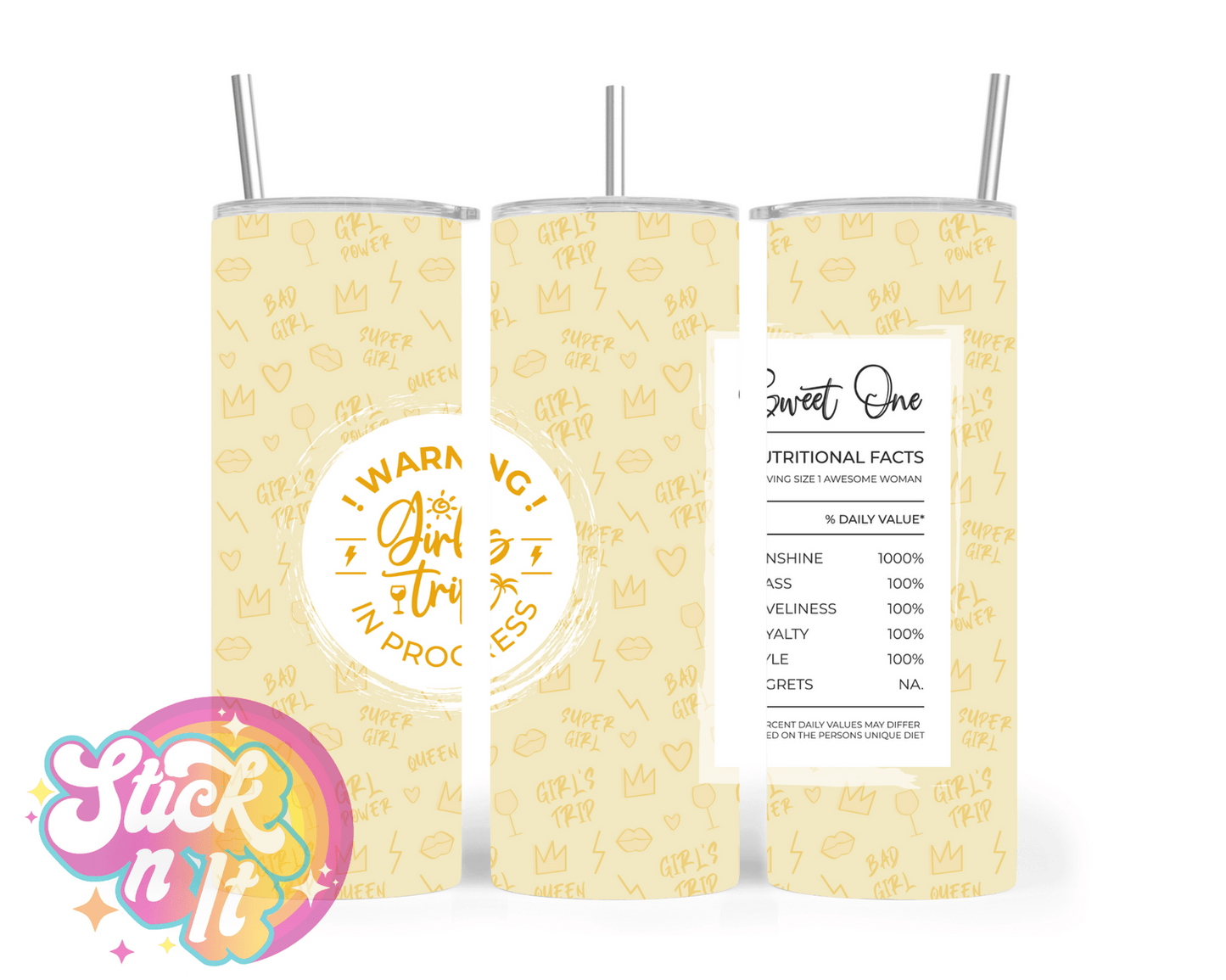 GIRLS TRIP INSULATED TUMBLERS - Stick N It