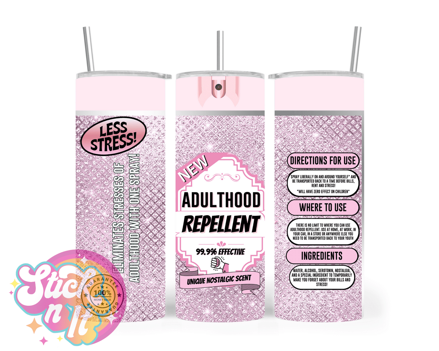 AEROSOL CAN REPELLENT INSULATED TUMBLERS - Stick N It