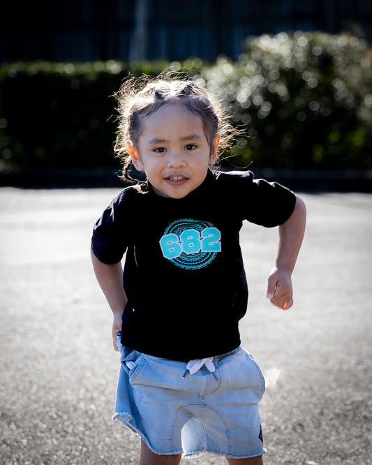 COOK ISLANDS 682 KIDS BLACK SHIRT - Stick N It