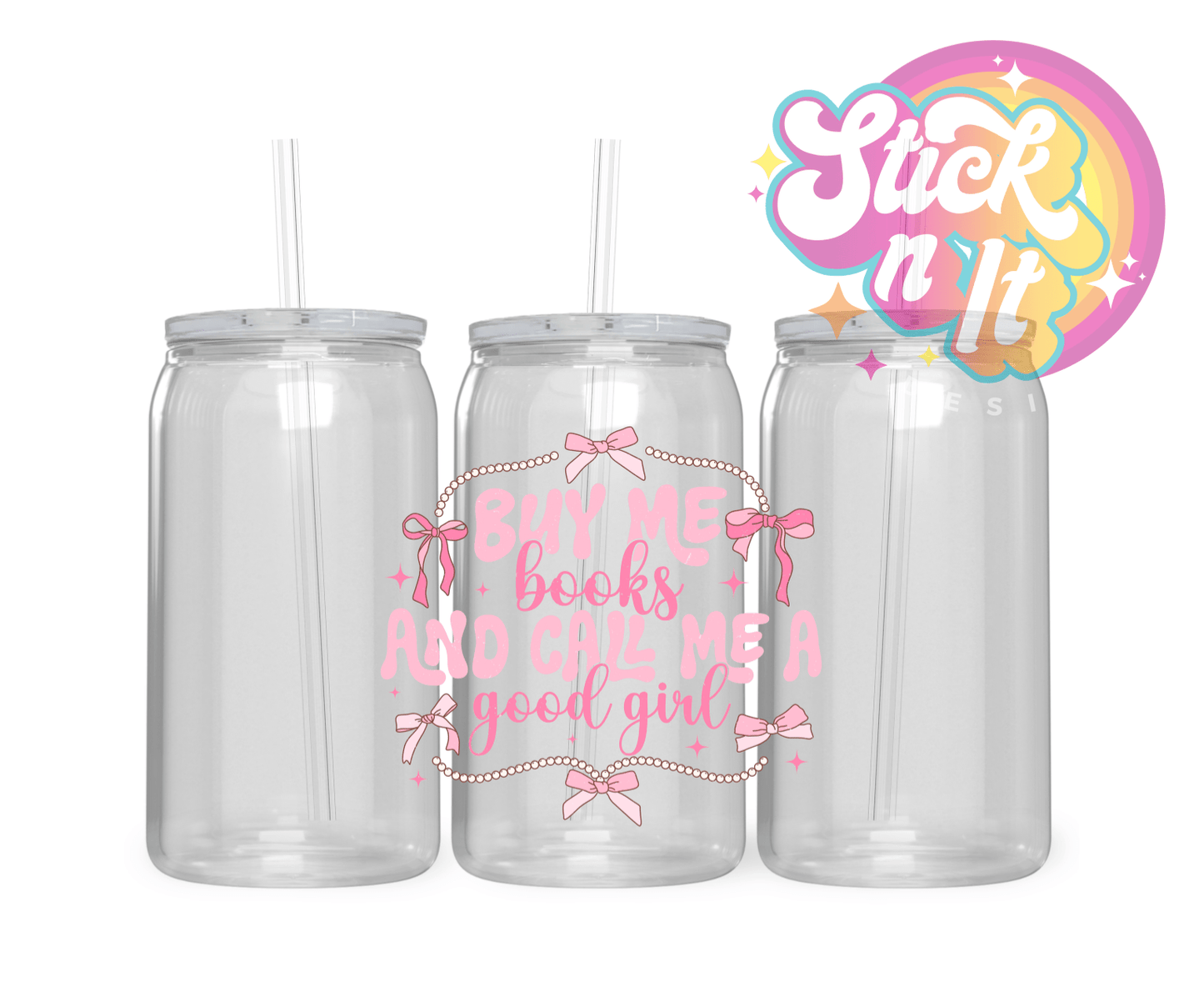 PRETTY BOOKISH ACRYLIC CUPS | BOOK LOVER - Stick N It