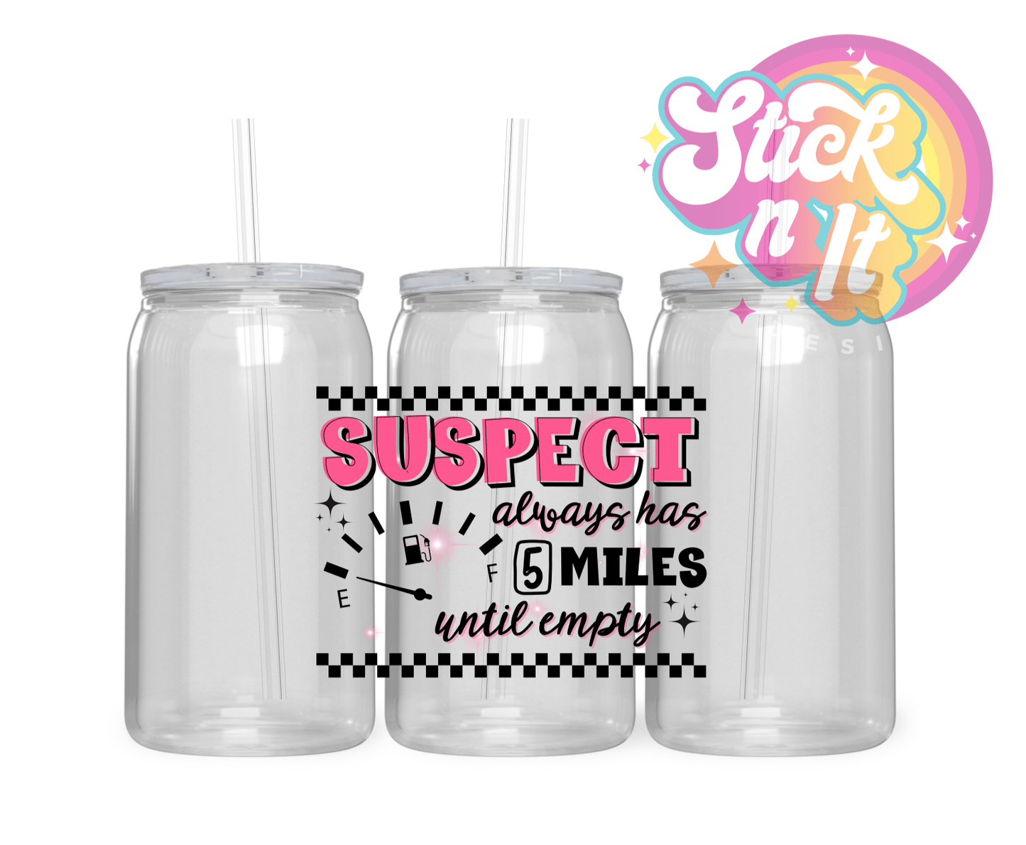 FUNNY SUSPECT ACRYLIC CUPS | CHEEKY - Stick N It