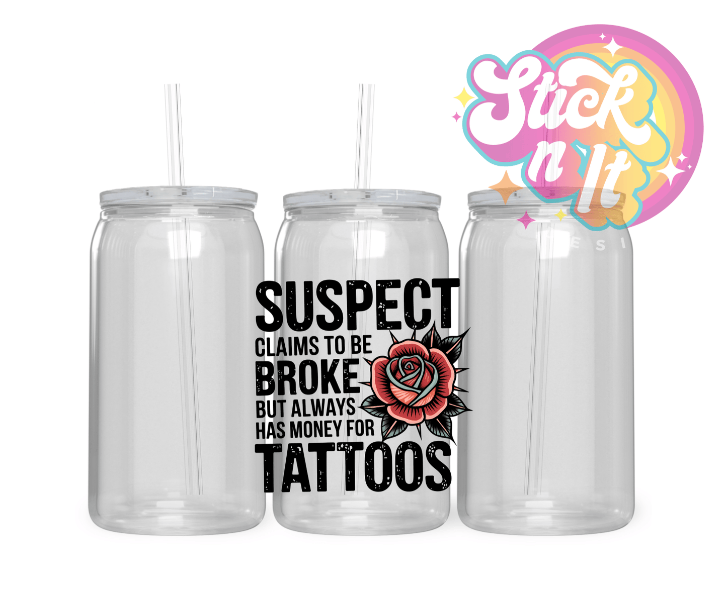 FUNNY SUSPECT ACRYLIC CUPS | CHEEKY - Stick N It