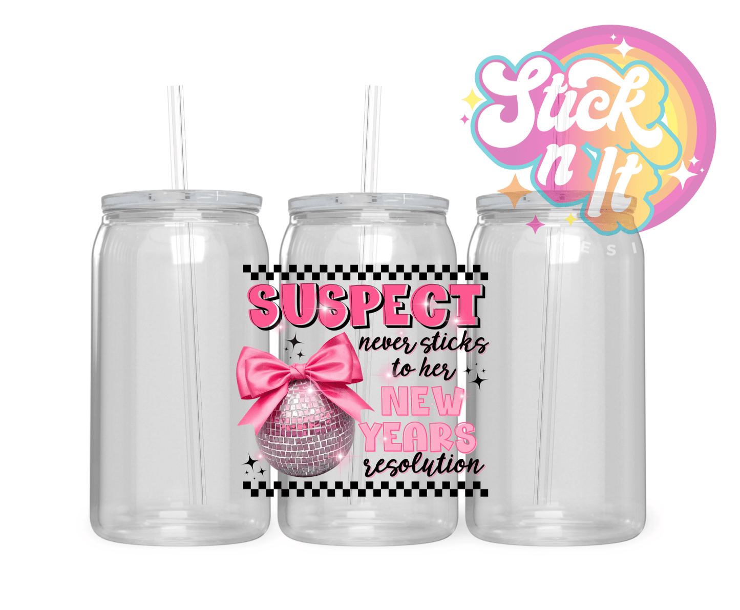FUNNY SUSPECT ACRYLIC CUPS | CHEEKY - Stick N It