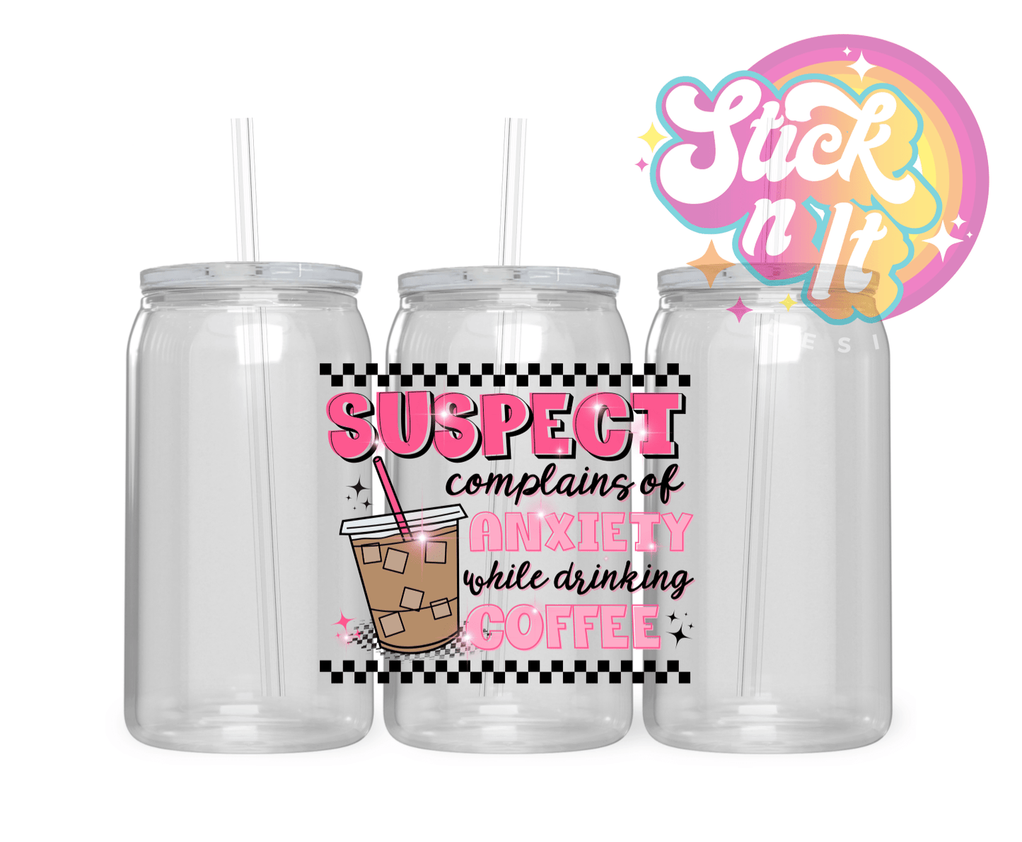 FUNNY SUSPECT ACRYLIC CUPS | CHEEKY - Stick N It