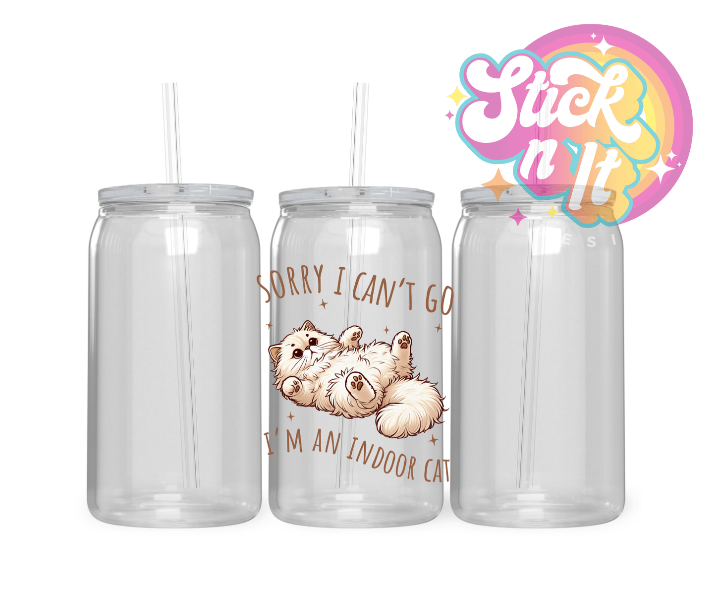 I'M AN INDOOR CAT ACRYLIC CUP - Stick N It