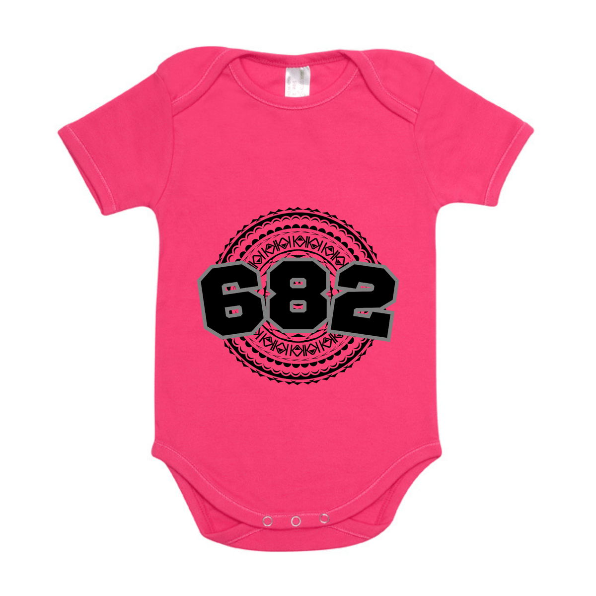 COOK ISLANDS | 682 | ORGANIC COTTON ONESIE | BLACK DESIGN - Stick N It