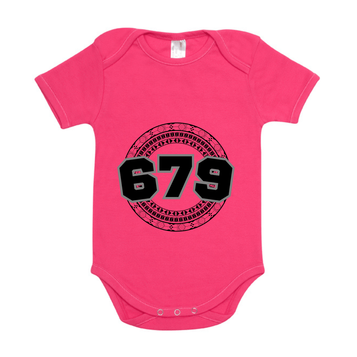 FIJI | 679 | ORGANIC COTTON ONESIE | BLACK DESIGN - Stick N It