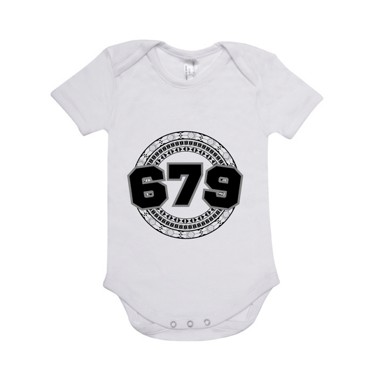 FIJI | 679 | ORGANIC COTTON ONESIE | BLACK DESIGN - Stick N It