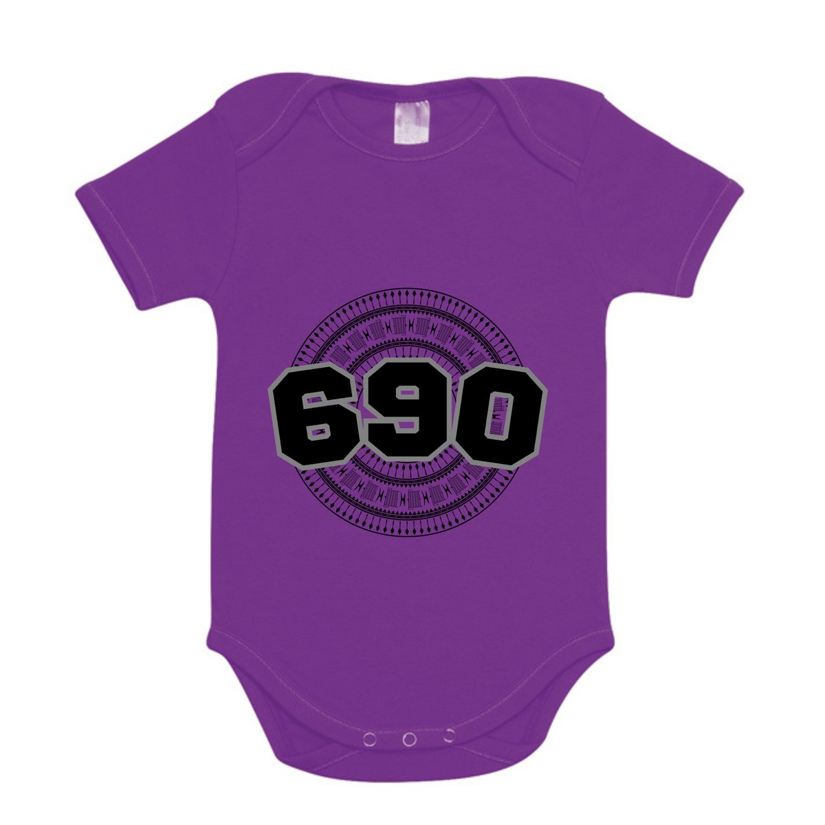 TOKELAU | 690 | ORGANIC COTTON ONESIE | BLACK DESIGN - Stick N It