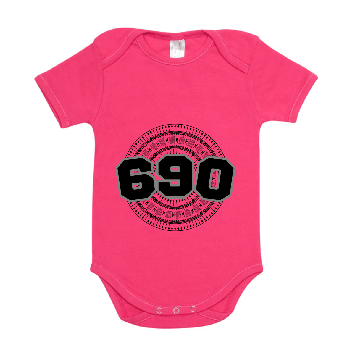 TOKELAU | 690 | ORGANIC COTTON ONESIE | BLACK DESIGN - Stick N It