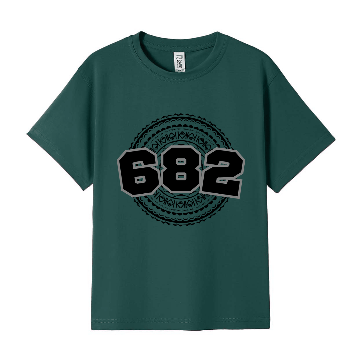 COOK ISLANDS | 682 | KIDS TEE | BLACK DESIGN - Stick N It