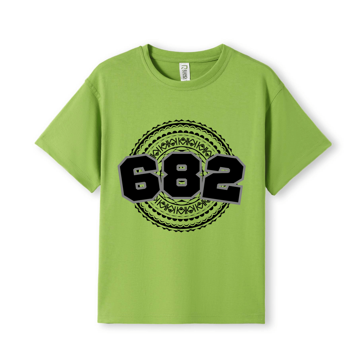 COOK ISLANDS | 682 | KIDS TEE | BLACK DESIGN - Stick N It