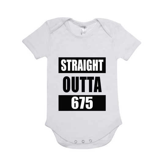 STRAIGHT OUTTA 675 | ORGANIC COTTON ONESIE - Stick N It