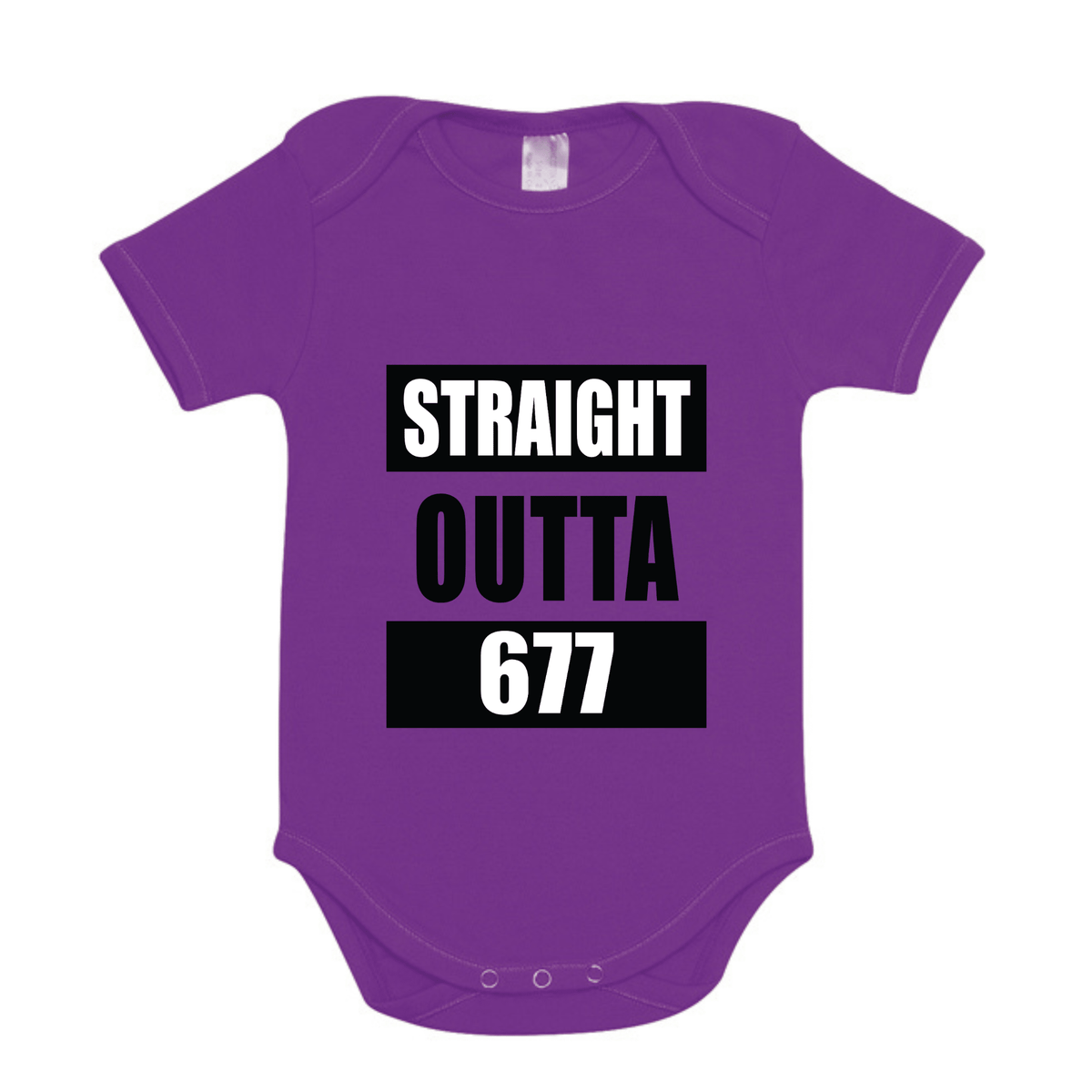STRAIGHT OUTTA 677 | ORGANIC COTTON ONESIE - Stick N It