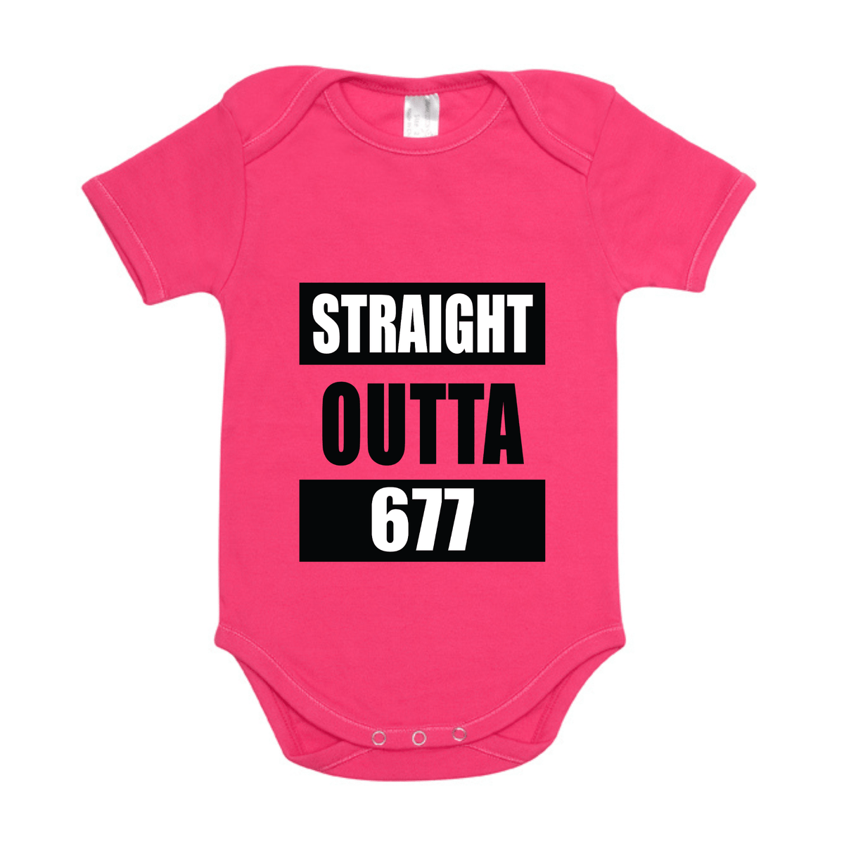 STRAIGHT OUTTA 677 | ORGANIC COTTON ONESIE - Stick N It