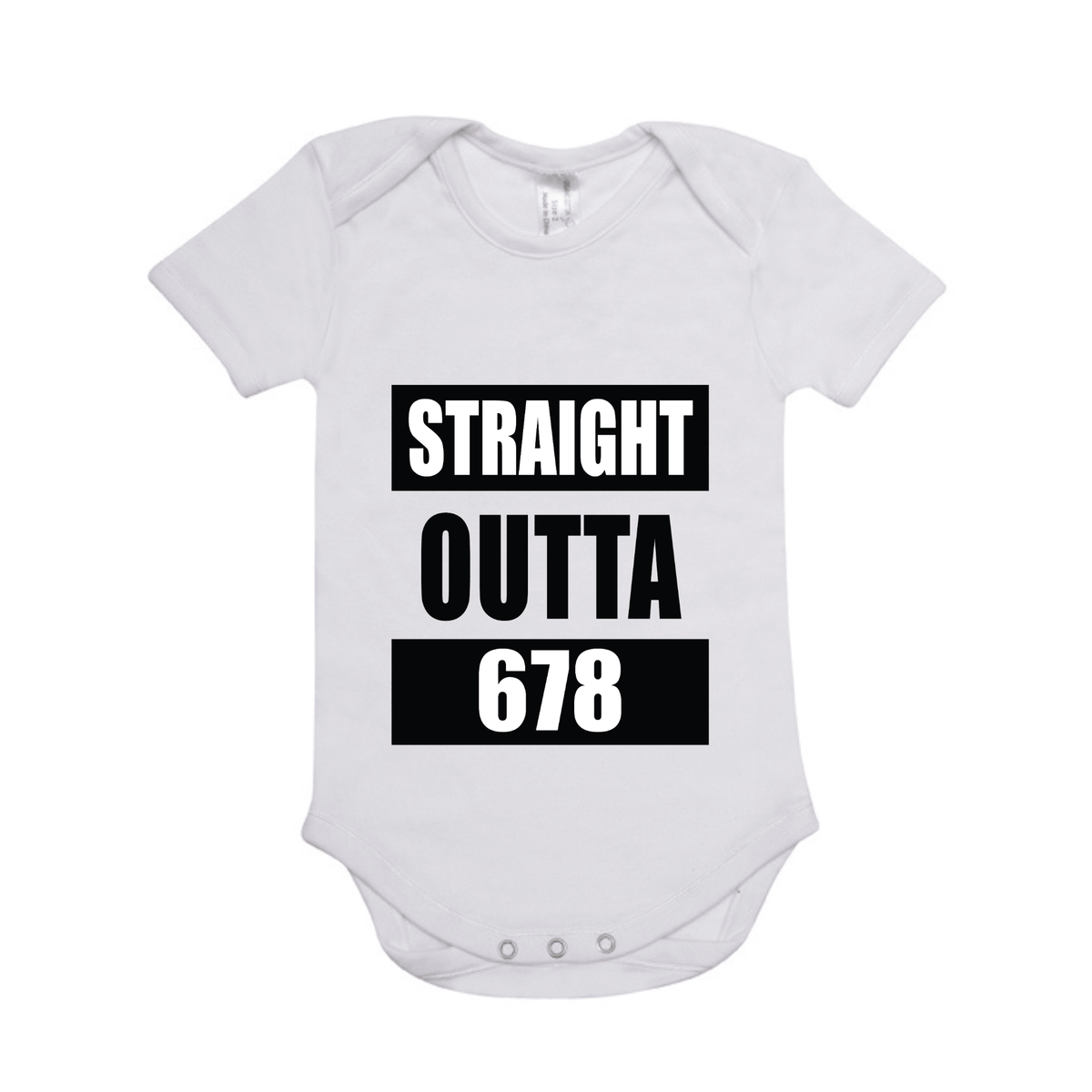 STRAIGHT OUTTA 678 | ORGANIC COTTON ONESIE - Stick N It