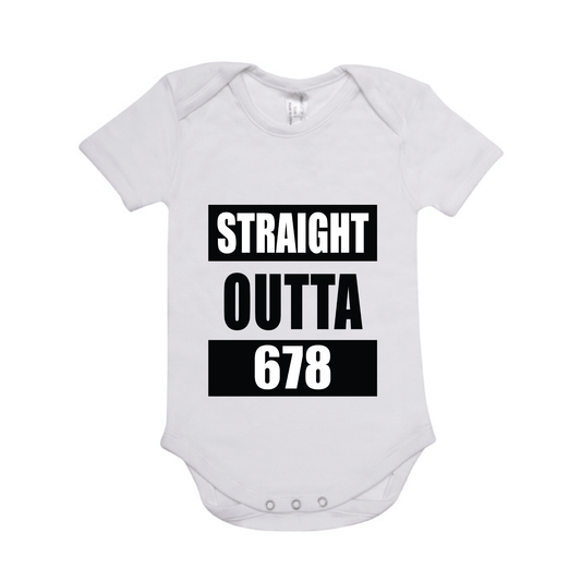 STRAIGHT OUTTA 678 | ORGANIC COTTON ONESIE - Stick N It