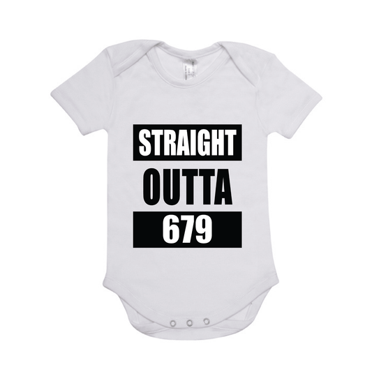 STRAIGHT OUTTA 679 | ORGANIC COTTON ONESIE - Stick N It