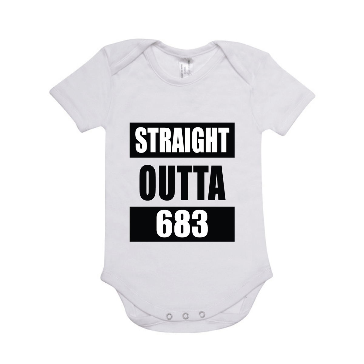 STRAIGHT OUTTA 683 | ORGANIC COTTON ONESIE - Stick N It