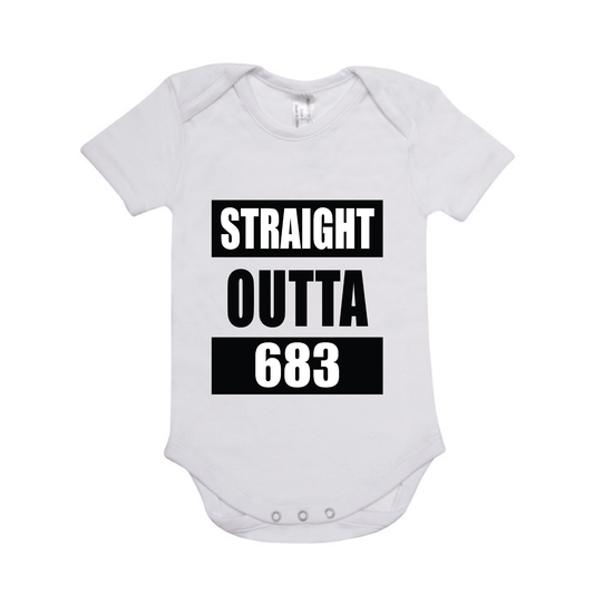 STRAIGHT OUTTA 683 | ORGANIC COTTON ONESIE - Stick N It