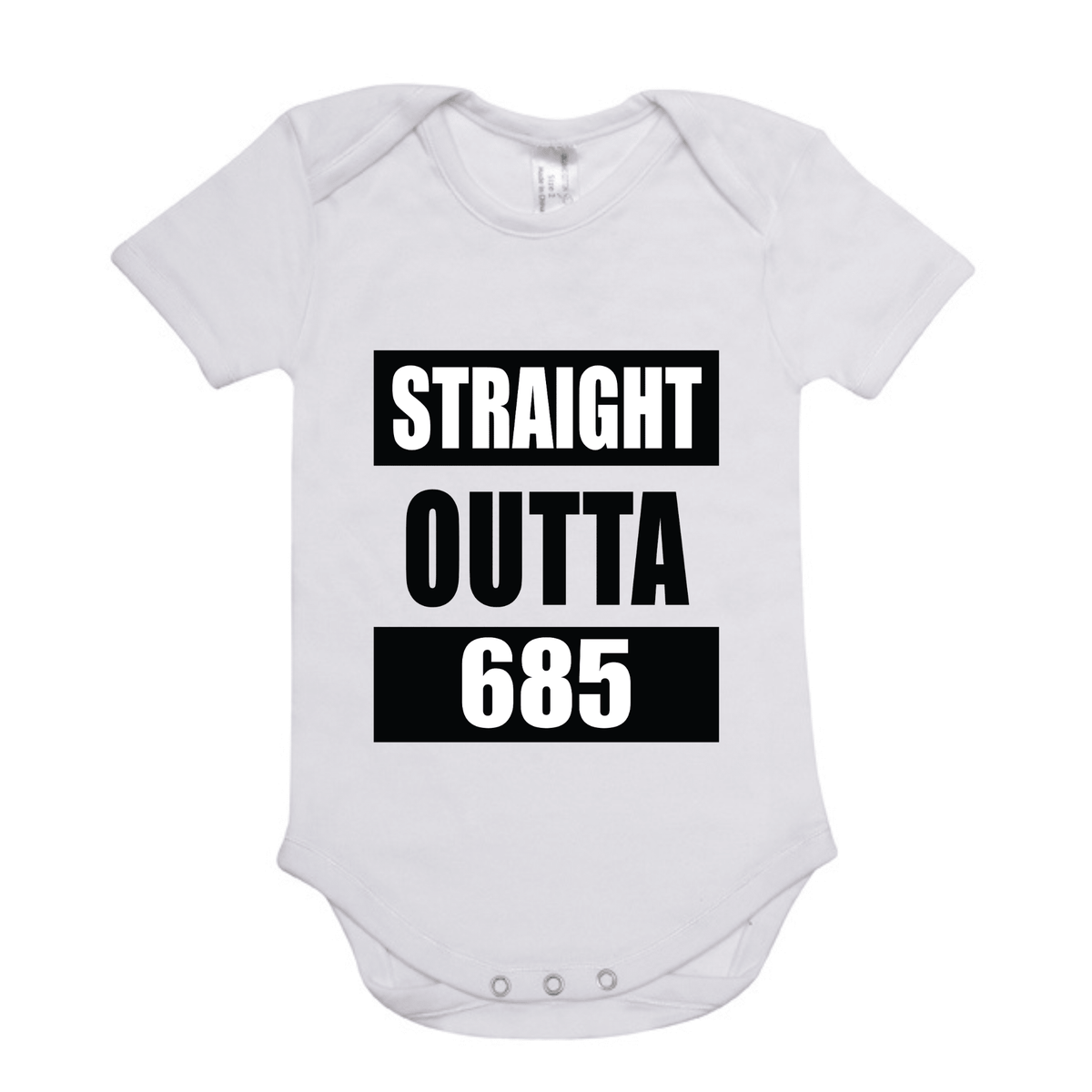 STRAIGHT OUTTA 685 | ORGANIC COTTON ONESIE - Stick N It