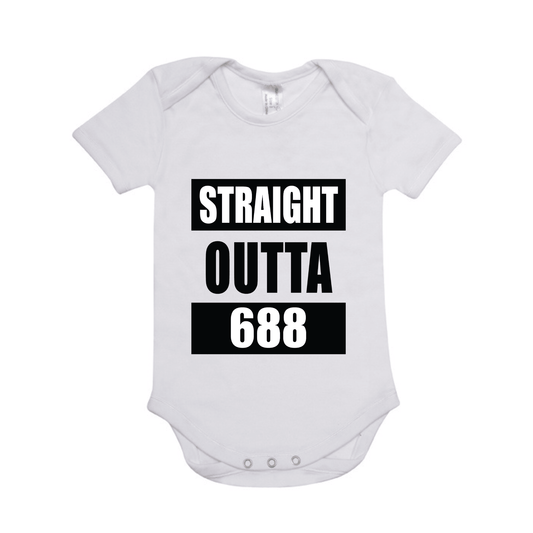 STRAIGHT OUTTA 688 | ORGANIC COTTON ONESIE - Stick N It