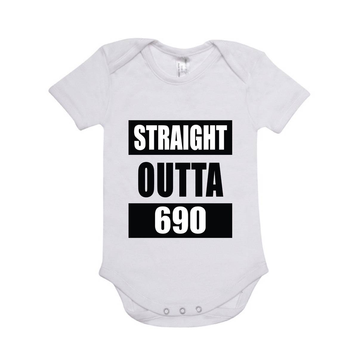 STRAIGHT OUTTA 690 | ORGANIC COTTON ONESIE - Stick N It