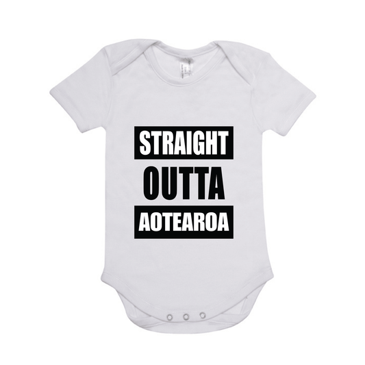 STRAIGHT OUTTA AOTEAROA | ORGANIC COTTON ONESIE - Stick N It
