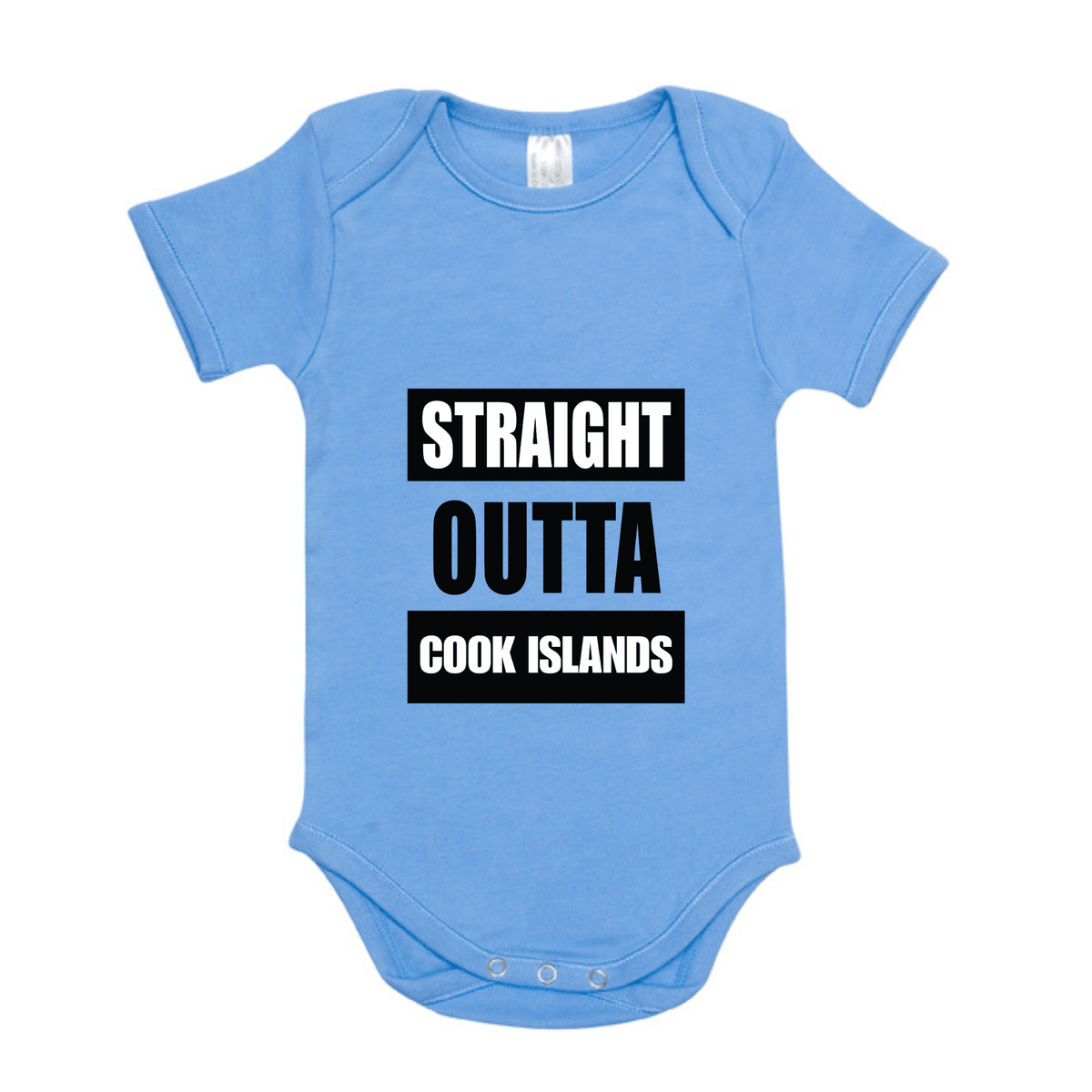 STRAIGHT OUTTA COOK ISLANDS | ORGANIC COTTON ONESIE - Stick N It
