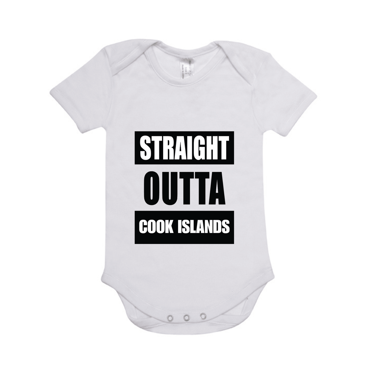 STRAIGHT OUTTA COOK ISLANDS | ORGANIC COTTON ONESIE - Stick N It