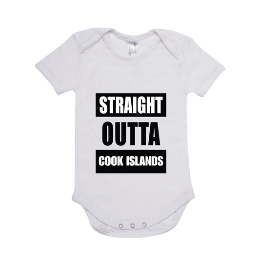 STRAIGHT OUTTA COOK ISLANDS | ORGANIC COTTON ONESIE - Stick N It