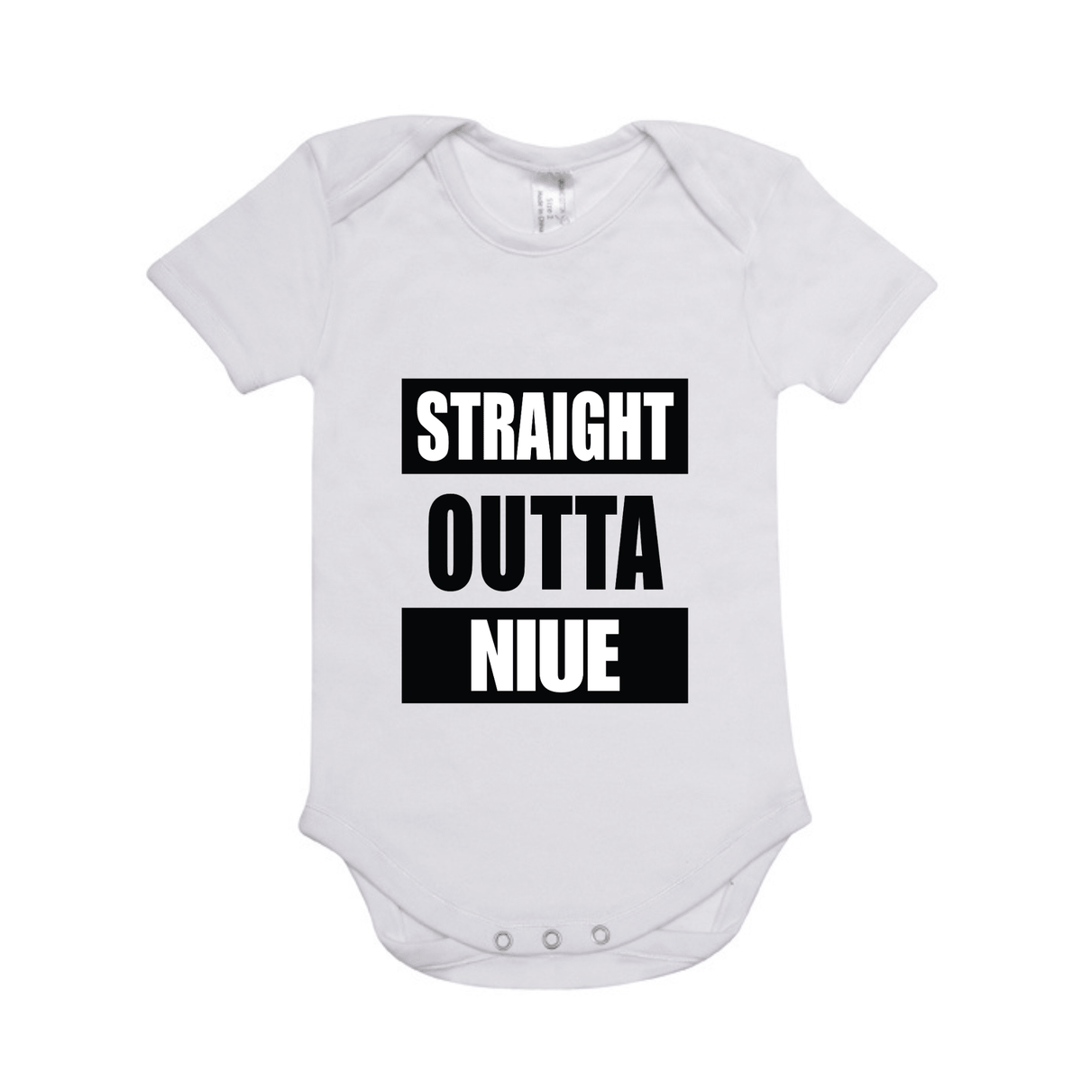 STRAIGHT OUTTA NIUE | ORGANIC COTTON ONESIE - Stick N It