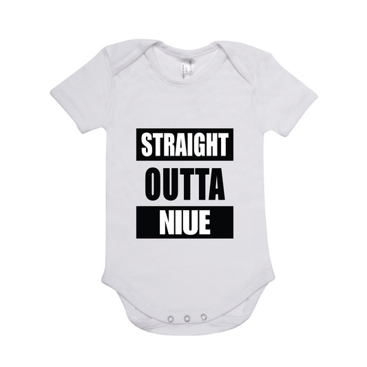 STRAIGHT OUTTA NIUE | ORGANIC COTTON ONESIE - Stick N It
