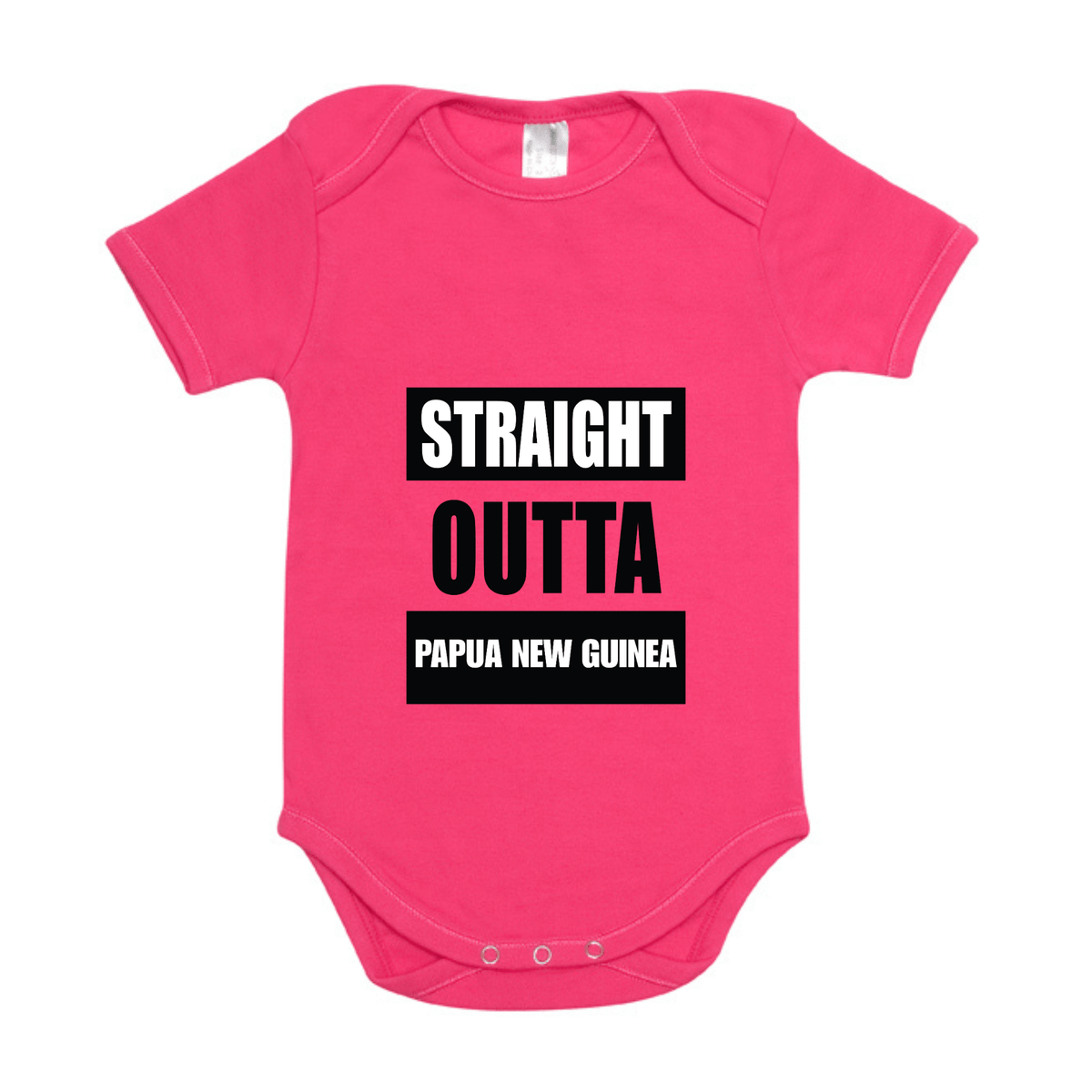 STRAIGHT OUTTA PAPUA NEW GUINEA | ORGANIC COTTON ONESIE - Stick N It