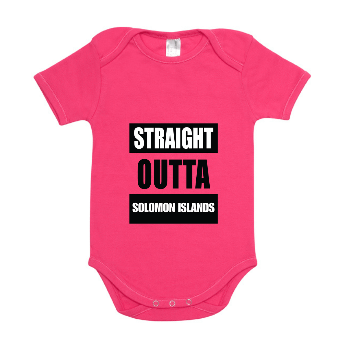 STRAIGHT OUTTA SOLOMON ISLANDS | ORGANIC COTTON ONESIE - Stick N It