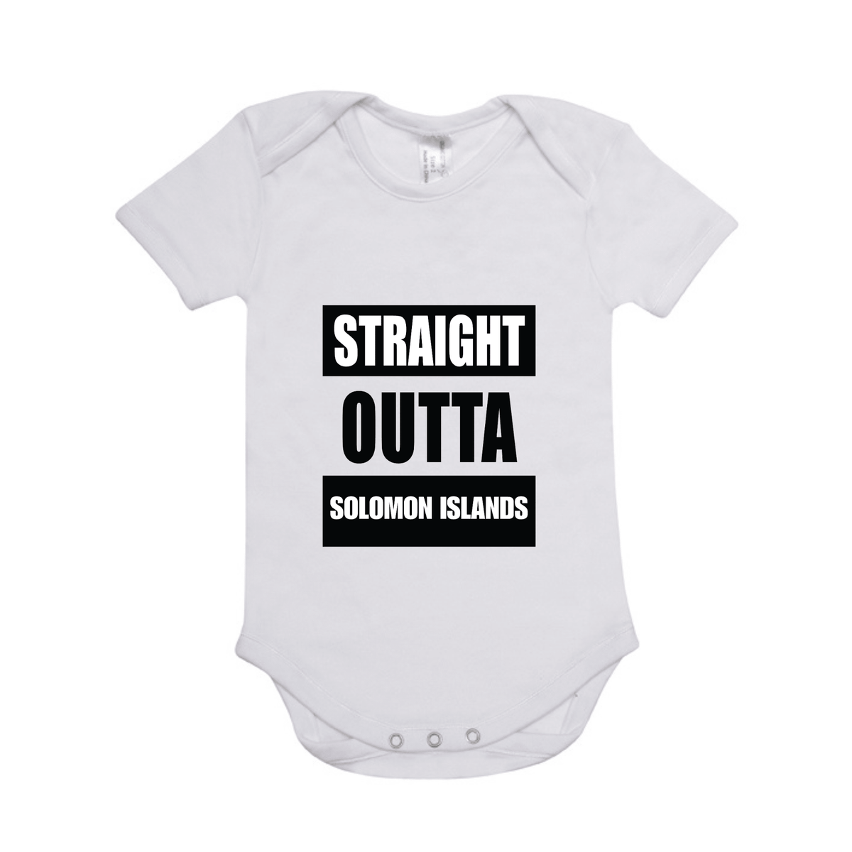 STRAIGHT OUTTA SOLOMON ISLANDS | ORGANIC COTTON ONESIE - Stick N It