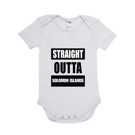 STRAIGHT OUTTA SOLOMON ISLANDS | ORGANIC COTTON ONESIE - Stick N It