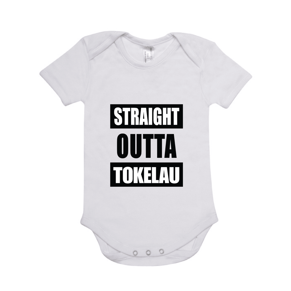 STRAIGHT OUTTA TOKELAU | ORGANIC COTTON ONESIE - Stick N It